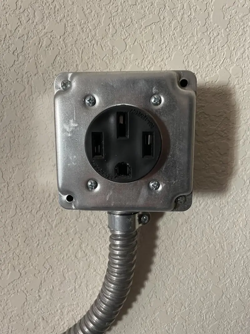 NEMA 14-50 outlet installed for Smart Home Electrical in Brandon